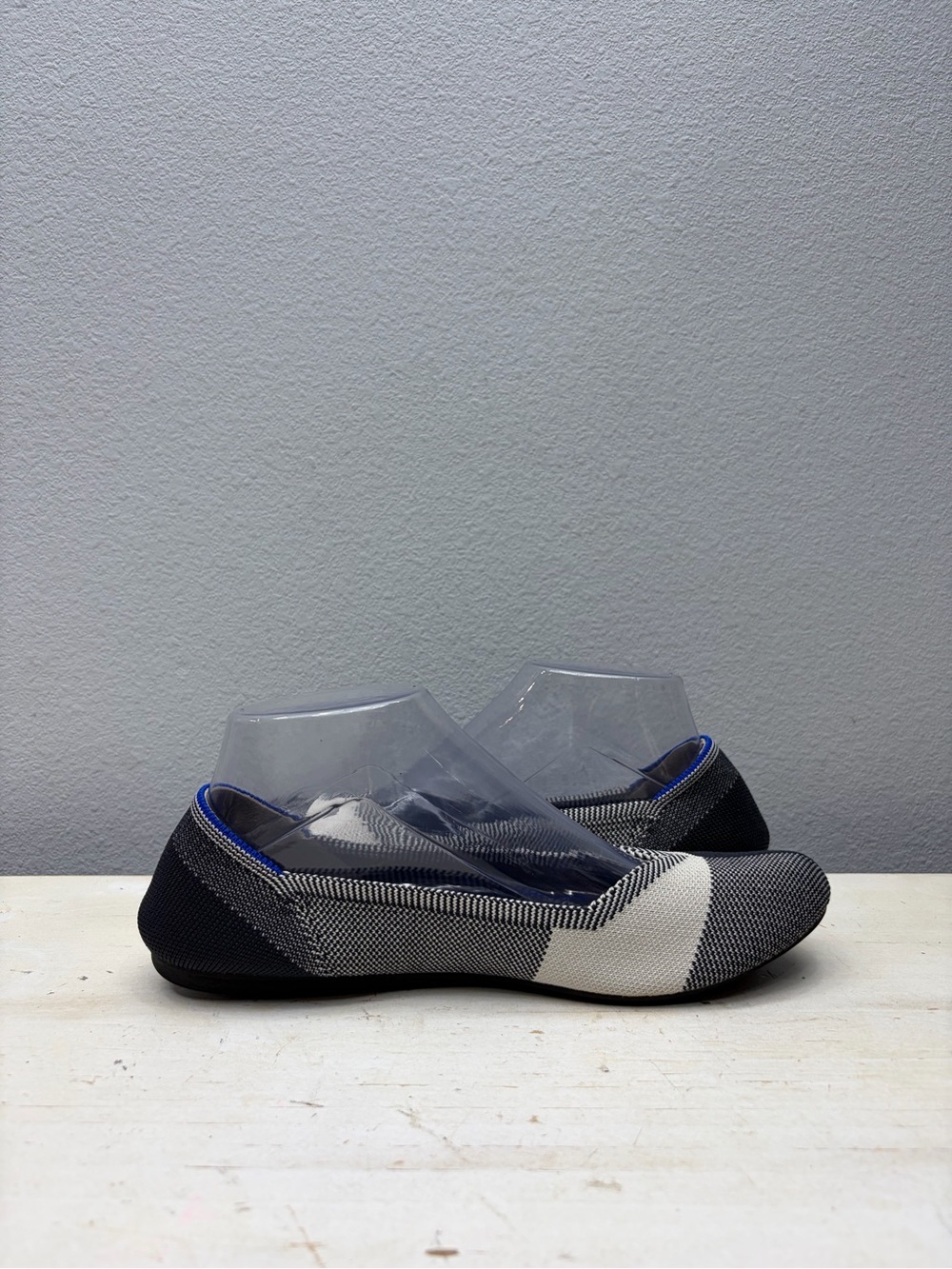 Rothy’s The Flat Cap Toe Plaid Rounded Flats Size 9 - Picture 2 of 8